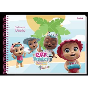 Caderno De Desenho Cry Babies Capa Dura 80 Folhas Credeal