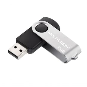 Pen Drive Multilaser Pd588 Twist 16 Gb Usb 2.0 Preto