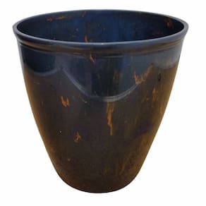 Vaso Redondo Stone (150mm) Azul Marmorizado INJEPLASTEC