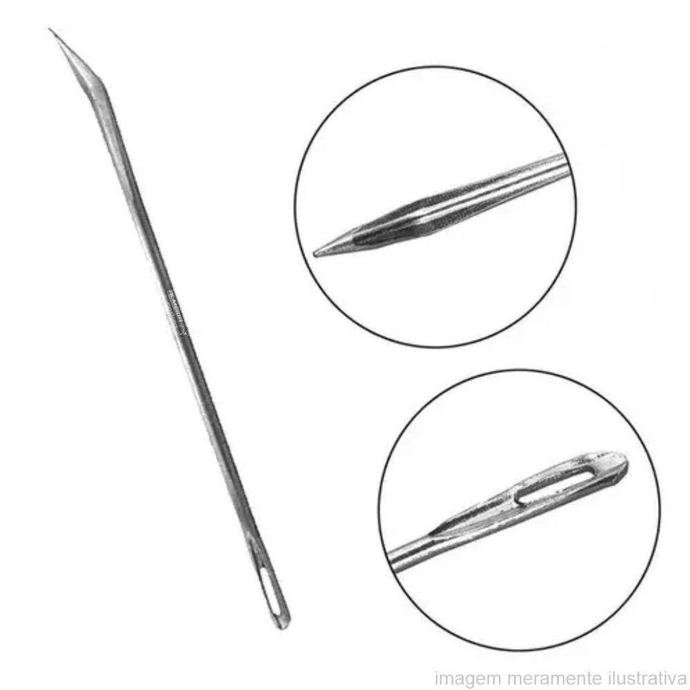 Agulha De Mão Cabeça De Naja Para Fechar Saco - 15Cm
