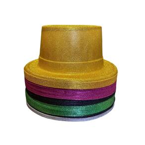 Kit 5Un Cartola Chapéu Plástico Glitter Fantasia Carnaval