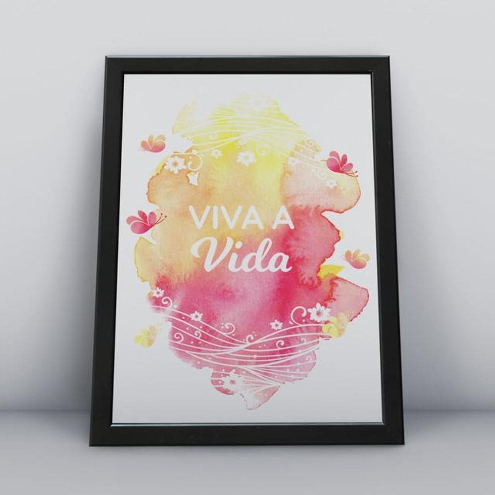 Quadro Decorativo 30x20cm - Moldura Preta - Madeira Eco