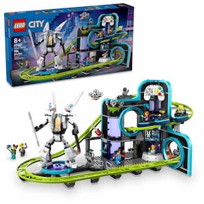 Bloco de Montar - CITY - Parque de Montanha-Russa Mundo dos Robos - 986 peças - LEGO