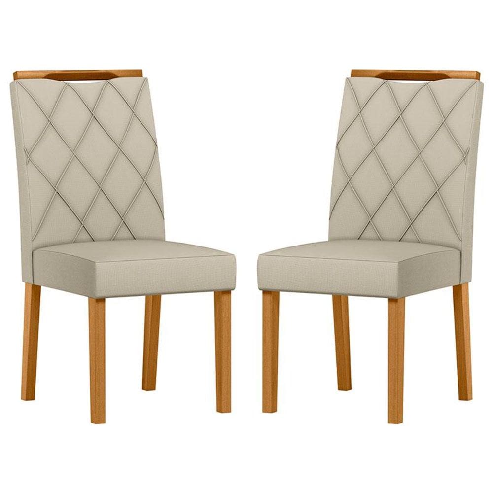 Cadeira para Mesa de jantar Sarah Kit 2 Peças Ype Veludo Nude - New Ceval