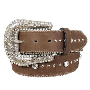 Cinto Country Marrom com Strass Cow Way 35512