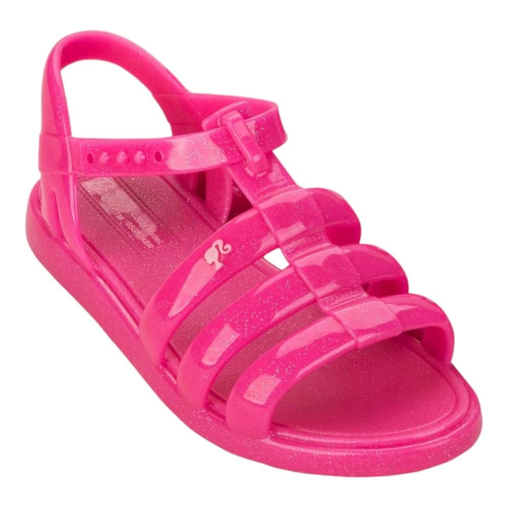 Sandália Barbie Road Trip Grendene 23071 Rosa Escuro Glitter