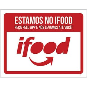 Kit 10 Placas Estamos No Ifood Peça Pelo App 36X46