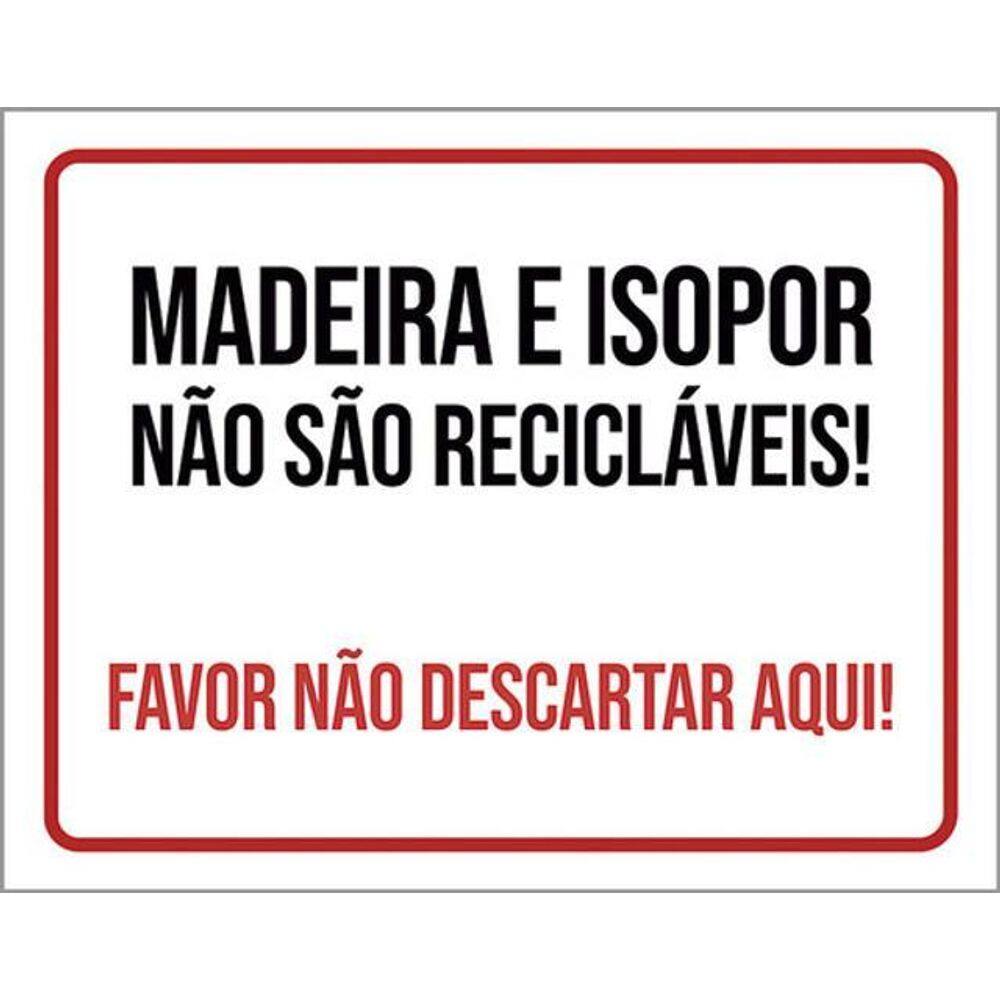Kit 10 Placas Madeira Isopor Não Sâo Recicláveis 36X46