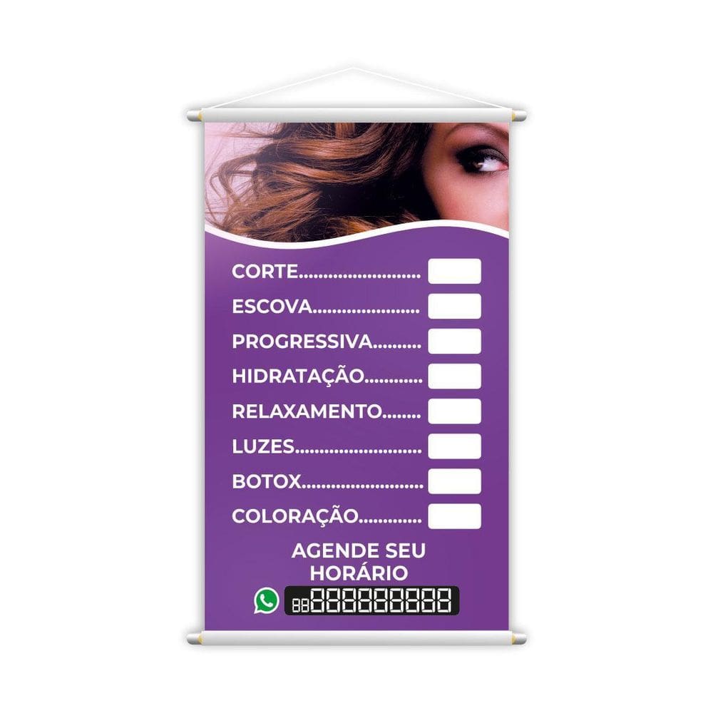 Banner Cabeleireiro Salão De Beleza Tratamentos Grande