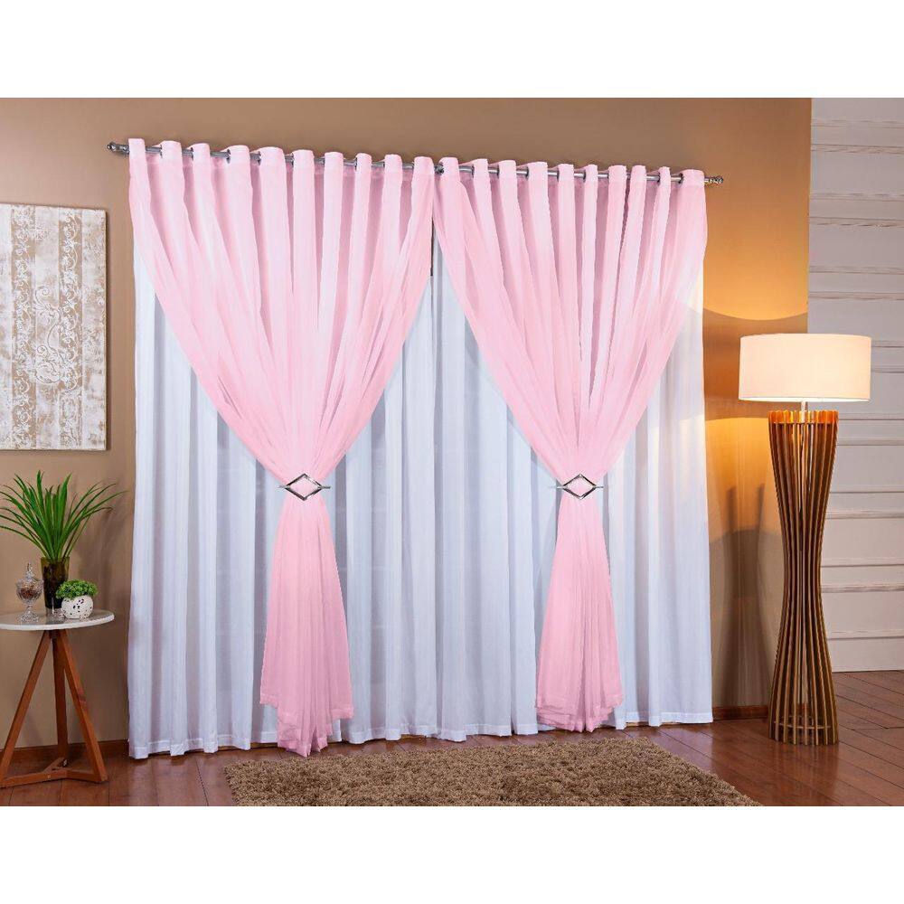 Cortina Voil Forro Microfibra Sala E Quarto 9,00X2,00M