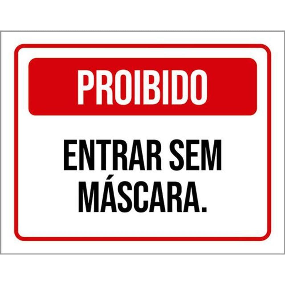 Kit 10 Placas De Proibido Entrar Sem Camisa 36X46