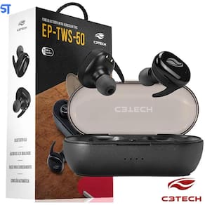 Fone Ouvido C3Tech True Wireless Intra-Auricular Microfone