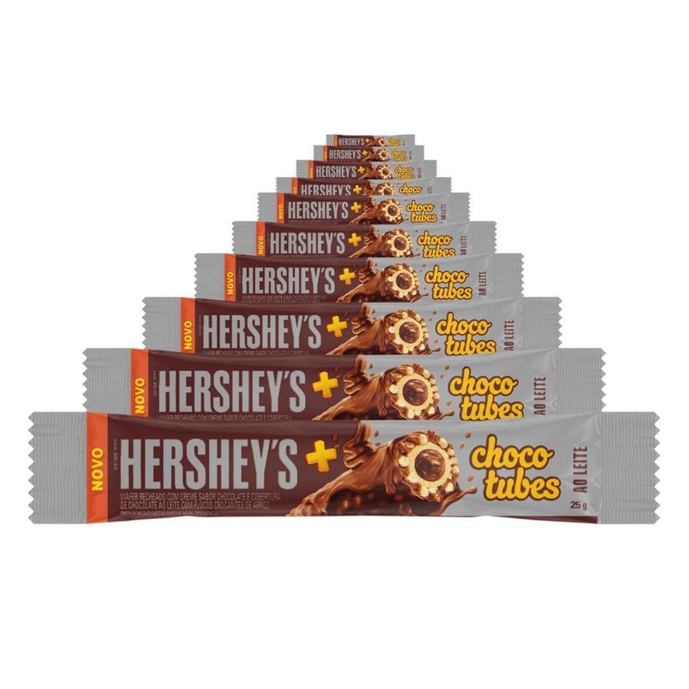 Chocolate Hersheys 10 Unidades 25G Chocotubes Ao Leite