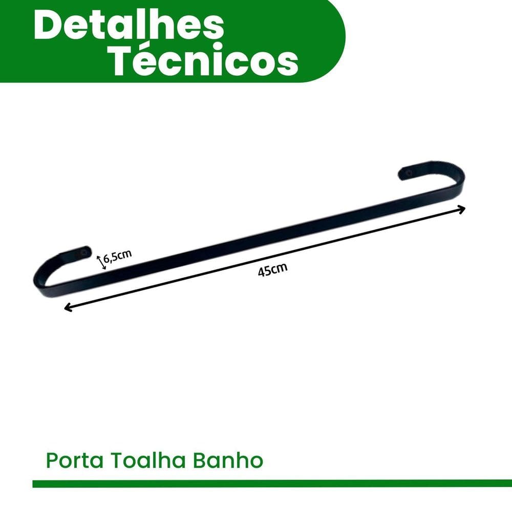 Kit Acessórios Para Banheiro E Lavabos Popular 5 Peças Preto
