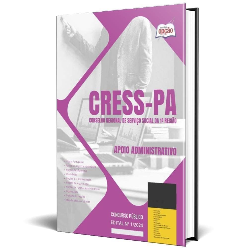 Apostila Cress Pa 2024 - Apoio Administrativo