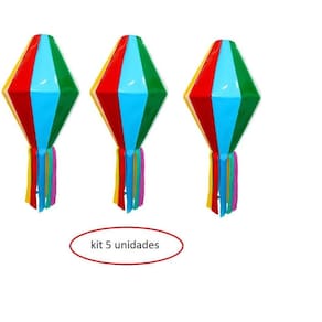 Kit 5 Mini Balão Pendurar Enfeitar Festa Junina Arraiá 14Cm