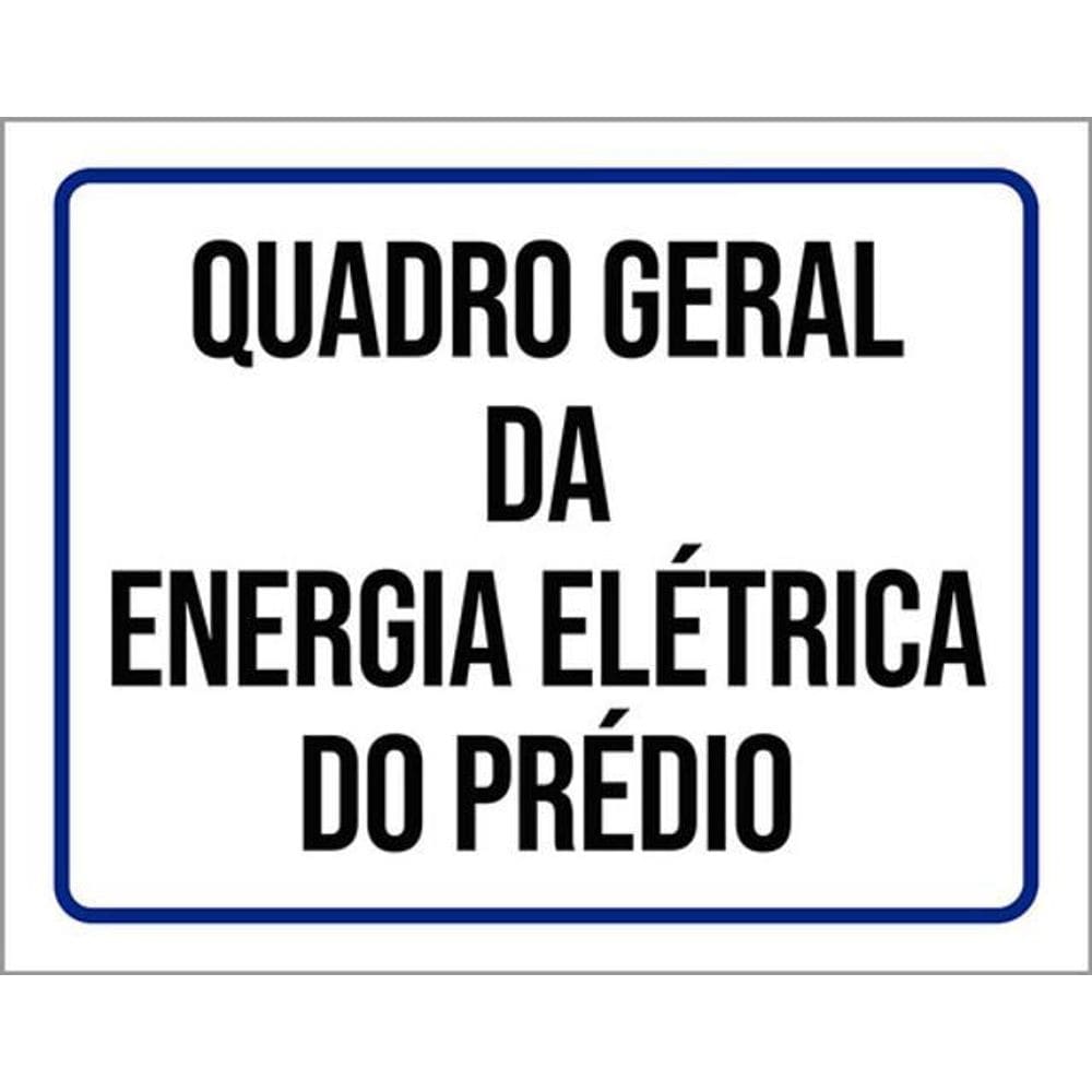 Kit 10 Placas De Quadro Geral Energia Elétrica 36X46