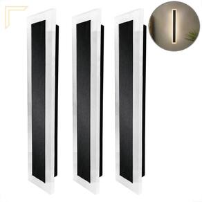 Kit 3 Arandela Borda Luminosa Linear 40 Cm Varanda Led Bet02