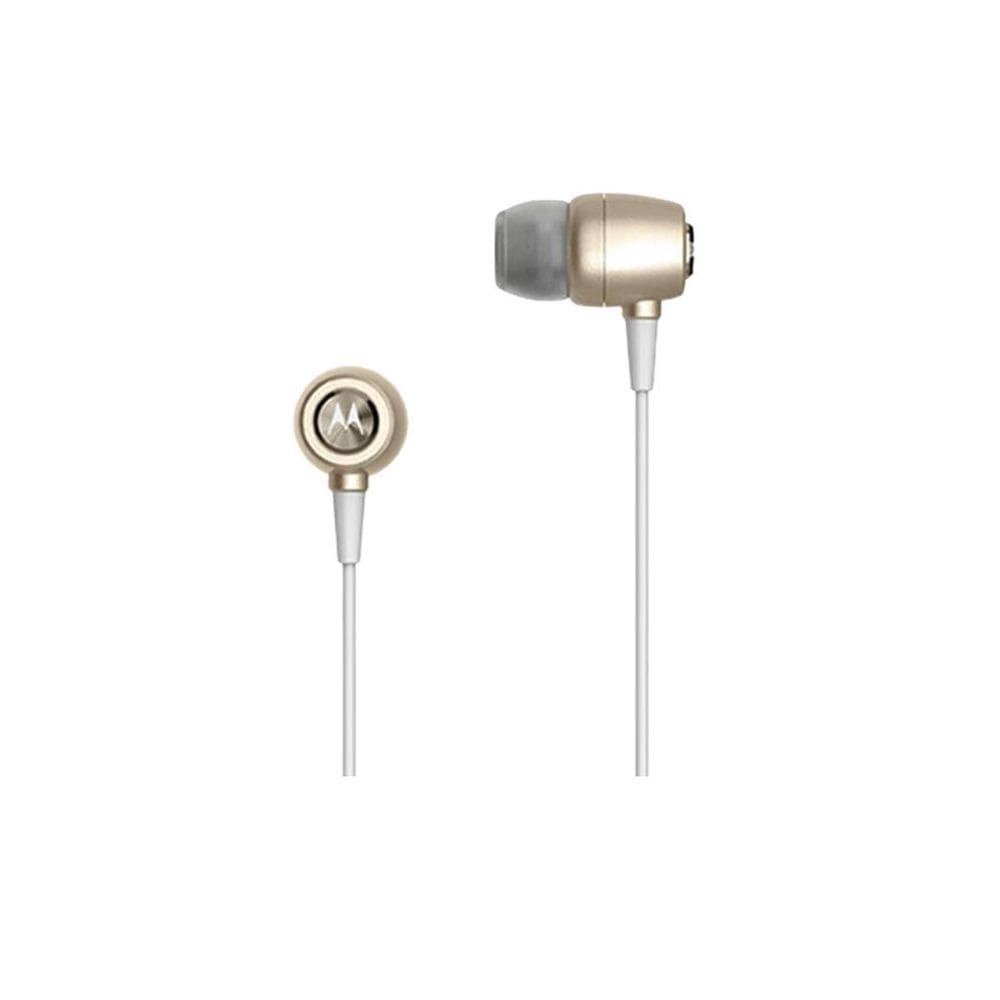 Fone Moto Earbuds Metal Dourado Autorizada Motorola