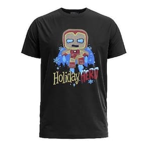 Pop Tees Camiseta Marvel Holiday Iron Man Gingerbread Tam. M