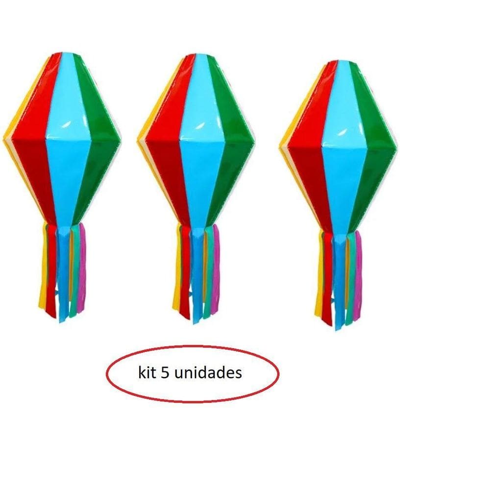 Kit 5 Enfeite Decoração Balão Festa Junina Colorido 9Cm