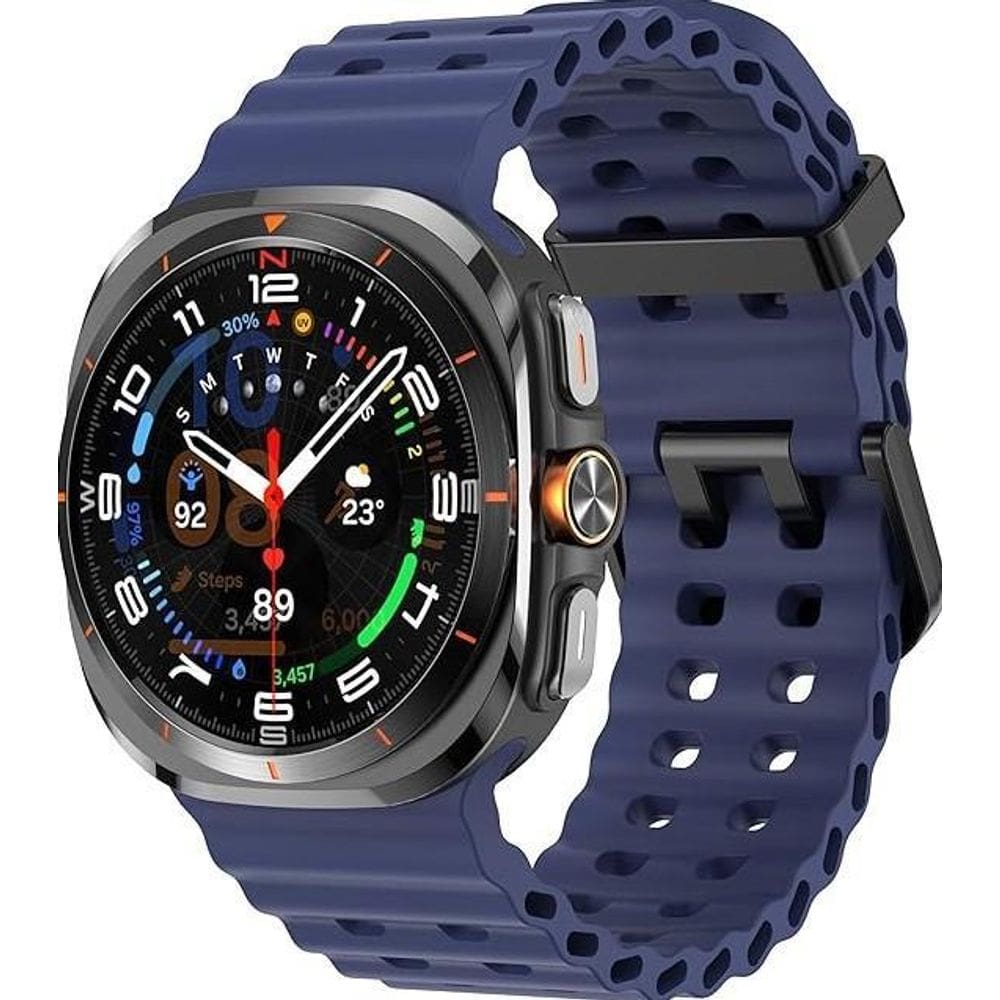 Pulseira De Silicone Para Samsung Galaxy Watch Ultra Azul M