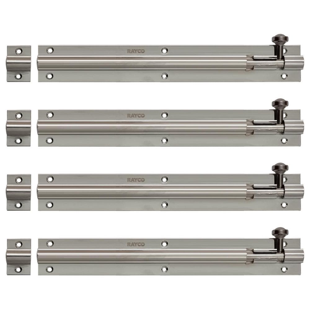 Kit 4 Trinco 200Mm Tarjeta Ferrolho De Porta Janela Alumínio