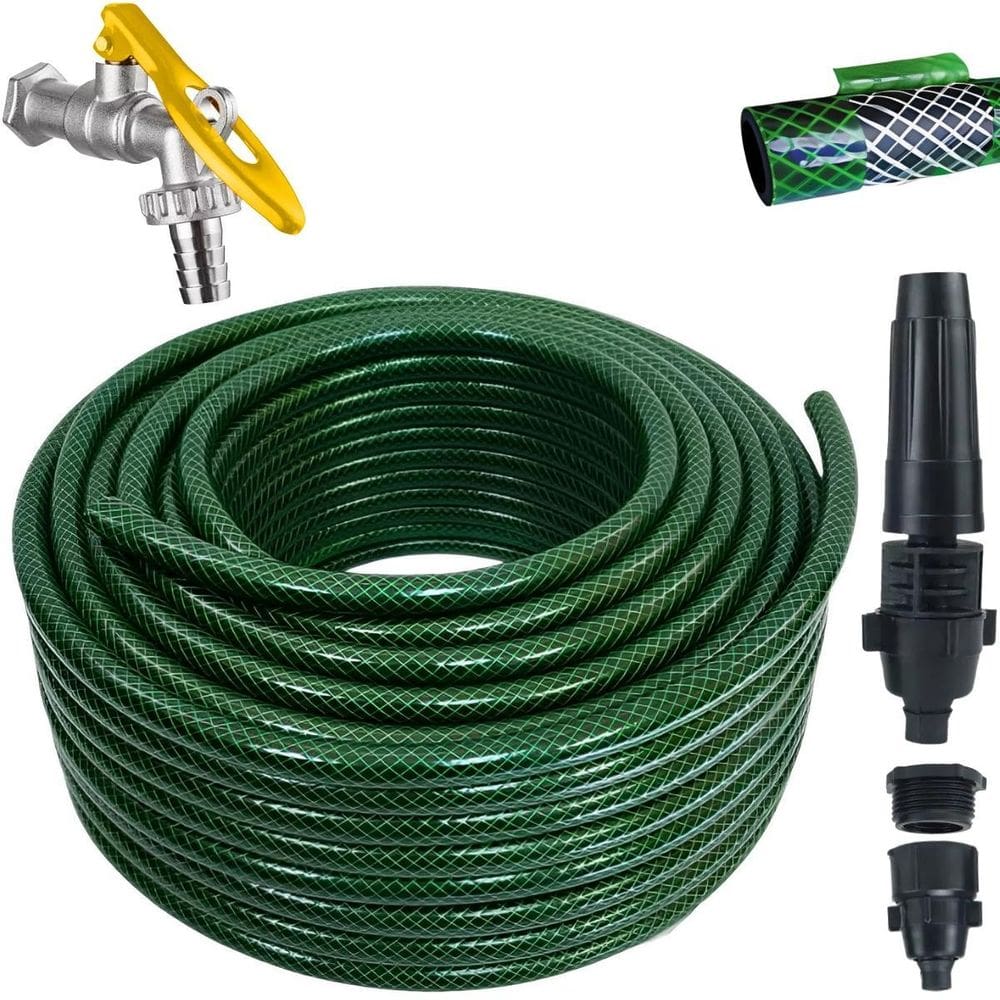Mangueira Jardim 30M + Torneira Metal Com Porta Cadeado 1/2
