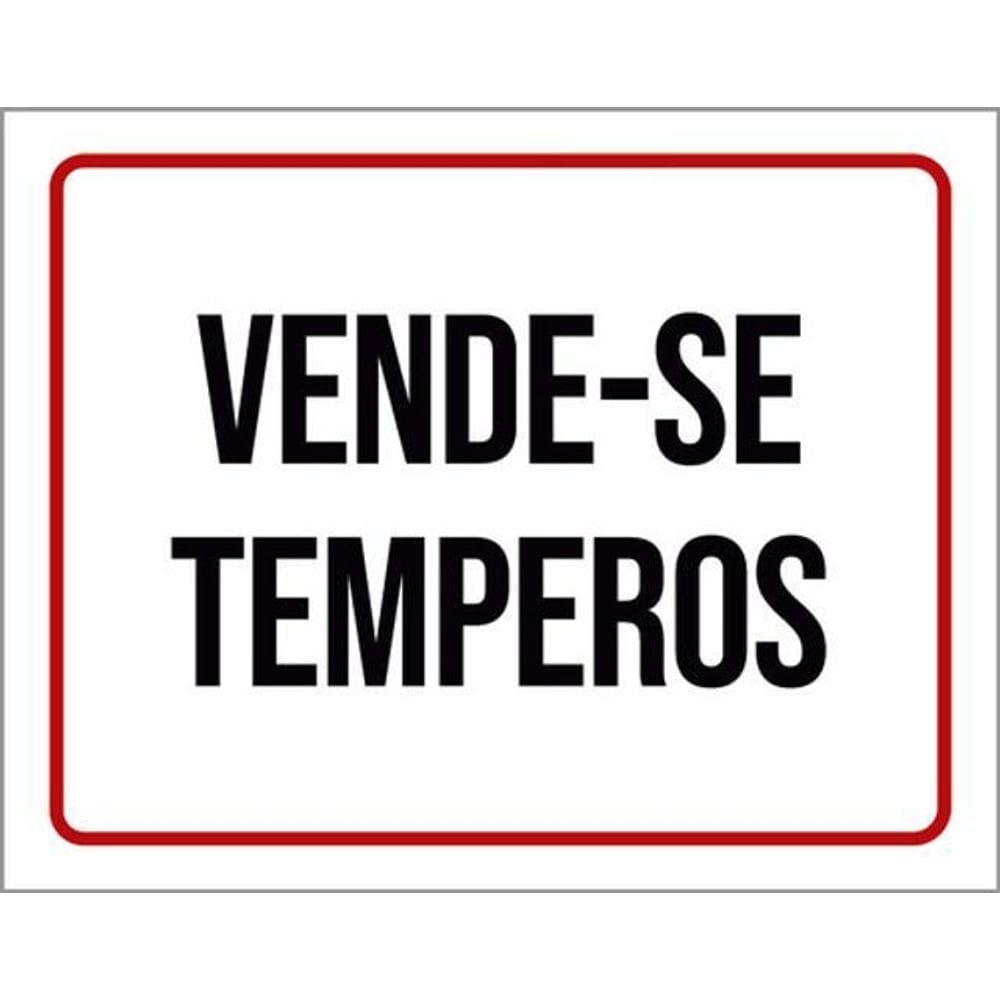 Kit 10 Placas De Vende-Se Temperos 36X46