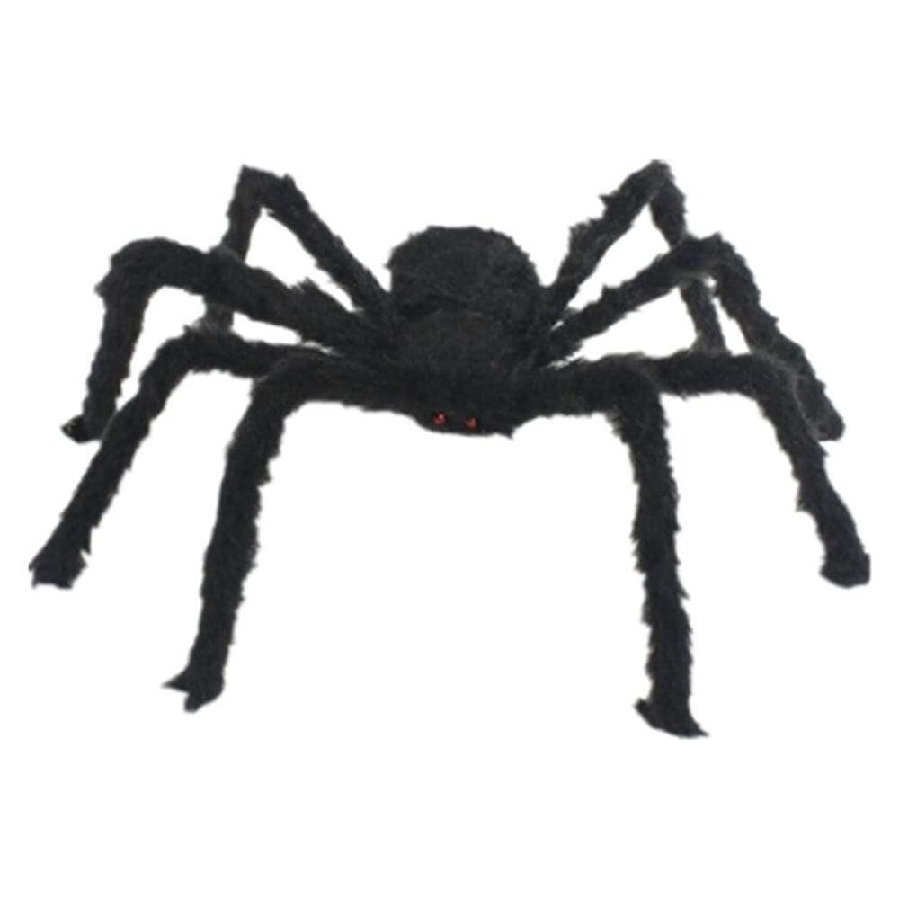 Aranha Peluda Pequena 30Cm Preta Decorativa Halloween