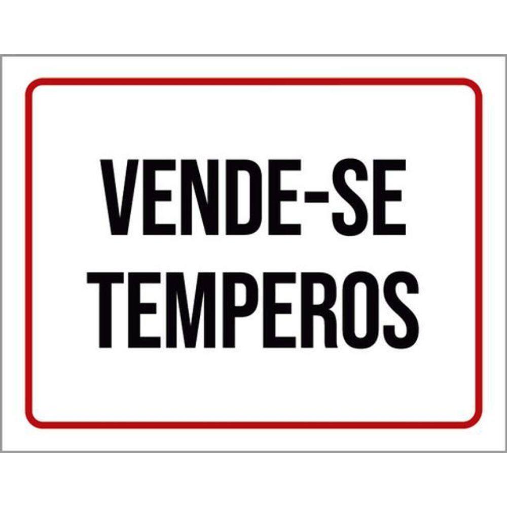 Kit 3 Placas De Vende-Se Temperos 36X46