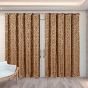 Cortina Jacquard Em Tecido Semi Blackout 4,00X2,50 Avelã
