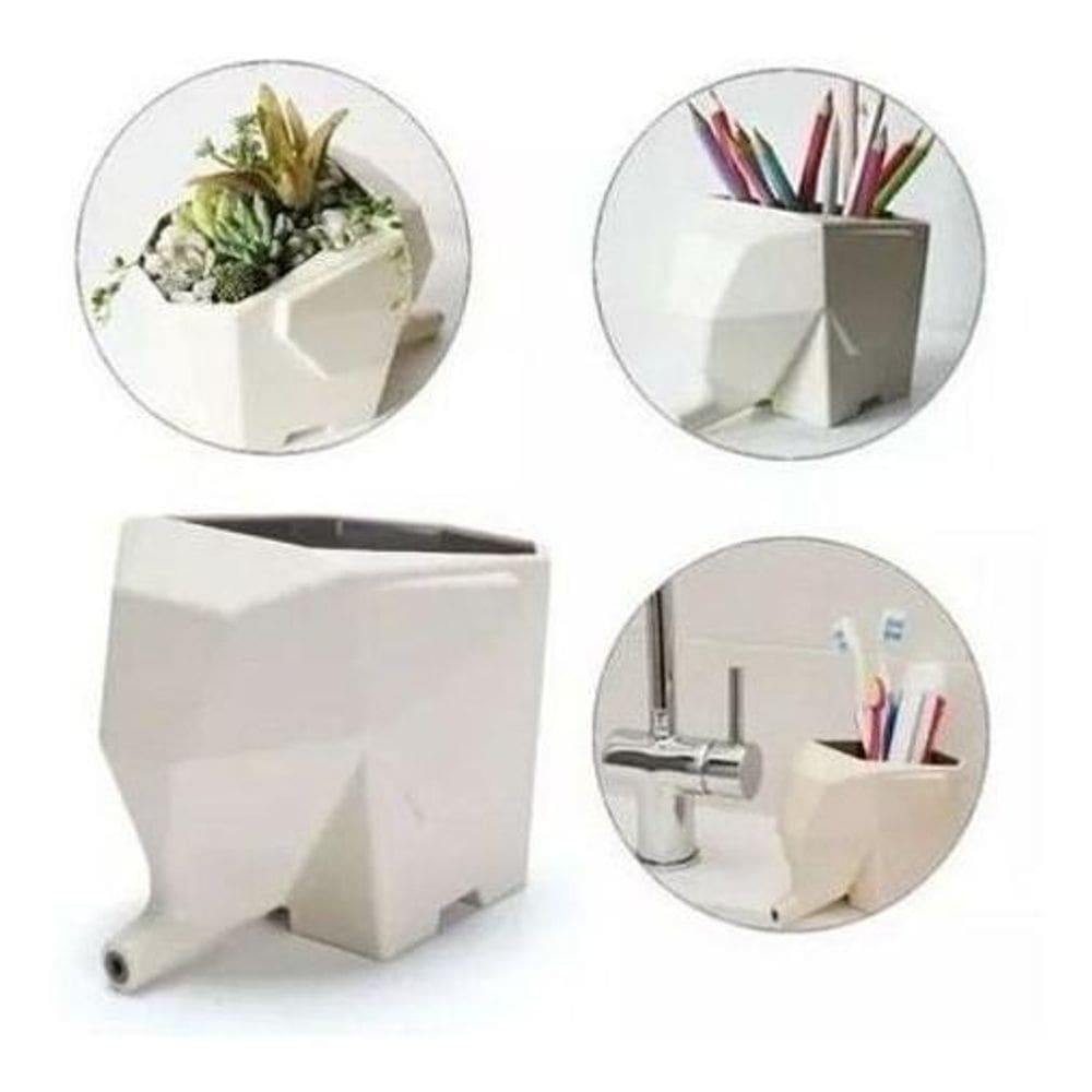 Escorredor De Talheres Elefante Porta Escovas Vaso Casa