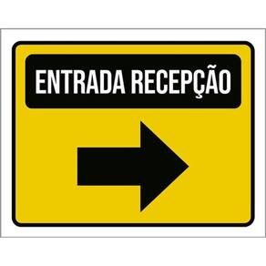 Kit 3 Placas Entrada Recepção Seta Direita 36X46