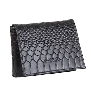 Carteira em Couro Estilo Cobra Preto DH Couros 37230