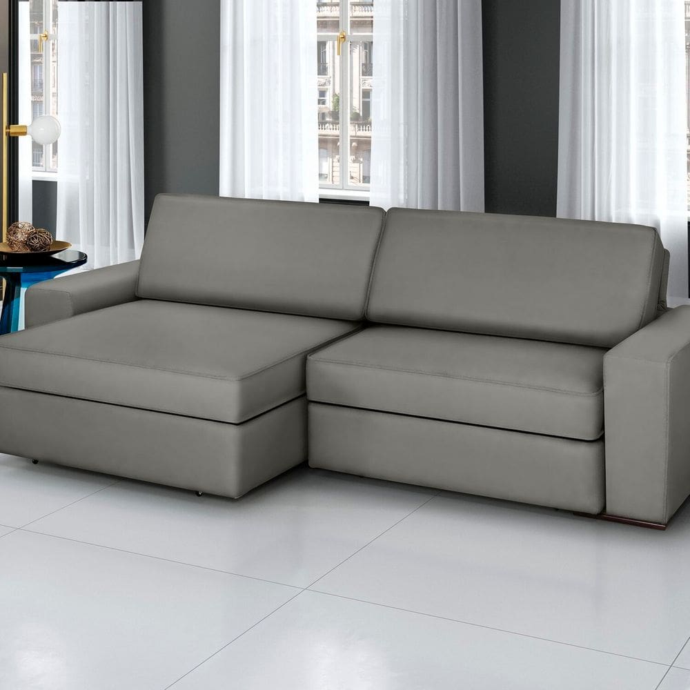 Sofá Cosmos - Retrátil / Reclinável 260 Cm Cinza
