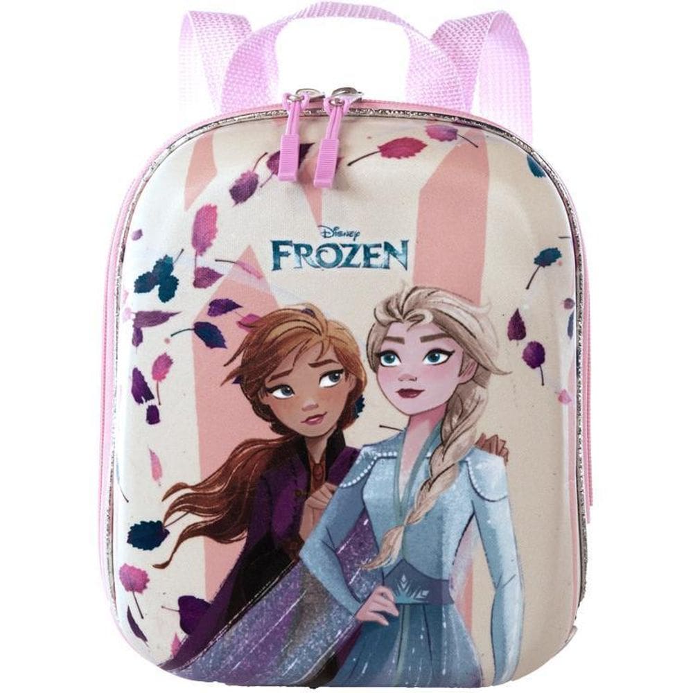 Lancheira 3D Frozen Elsa E Anna Impermeável Infantil Escolar