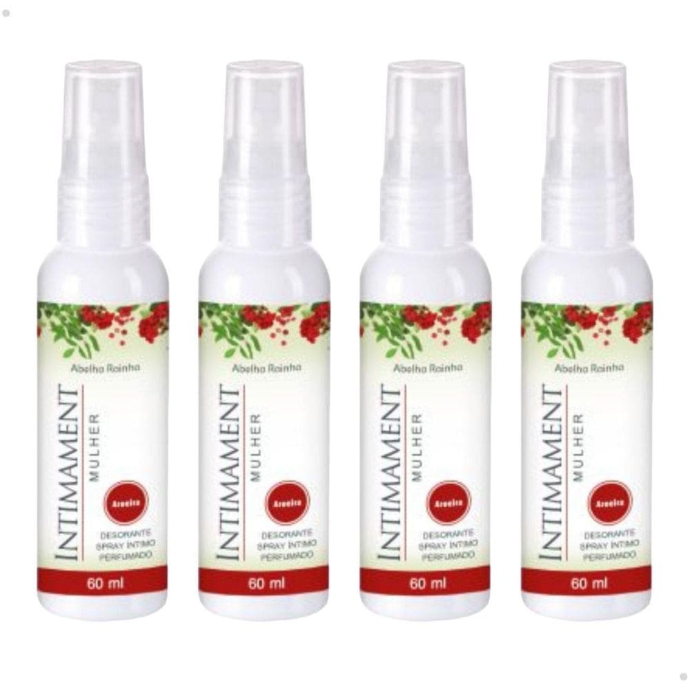 Kit 4 Desodorante Spray Íntimo Perfumado Aroeira Intimament