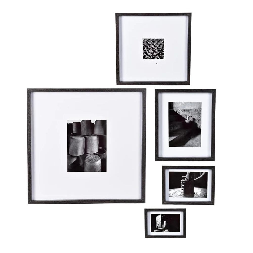 Kit De Quadros Em Mdf Tema Artesanato - 5Pcs Preto
