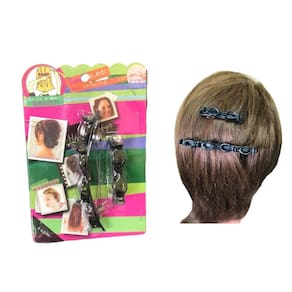 Presilha De Cabelo Bico De Pato Preto Para Penteado Com 2 Un