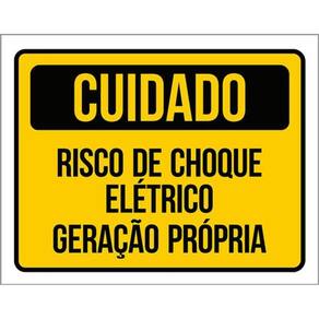 Kit 10 Placa Risco Cho Elétrico Geração Própria 36X46