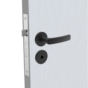 Fechadura Soprano Banheiro Pali Roseta Redonda 40Mm Preta