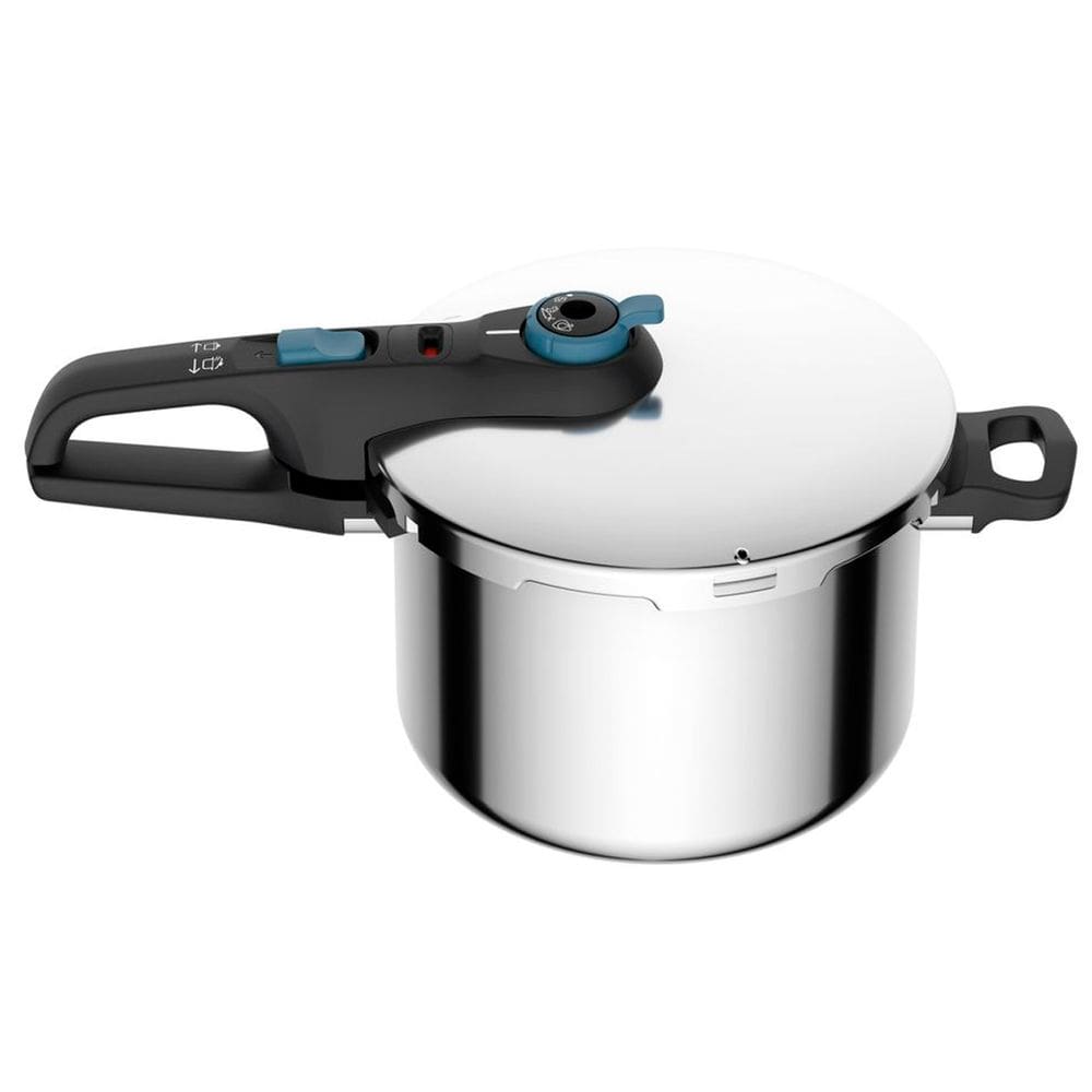 Panela de Pressão Rochedo Inox Secure Trendy Indução 6 Litros Fechamento Externo Com cesta