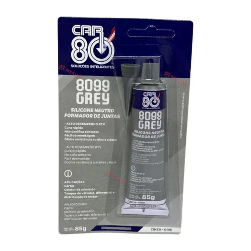 Cola Silicone Vedante Junta Motor Car80 Grey Cinza 8099 85g