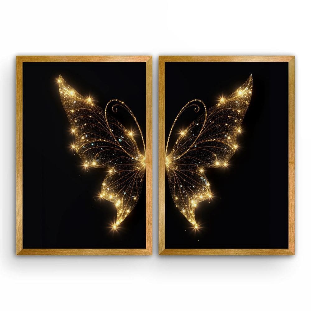 Quadro Borboleta Brilhante: Elegância na Decoração