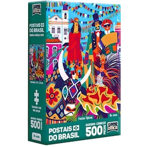 Puzzle Postais Do Brasil Festa Típica 500 Peças Nano Toyster