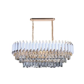 Pendente Cristal Metal Branco e Dourado 8E14