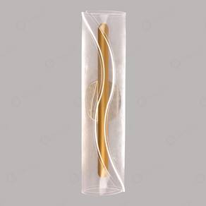 Arandela Waves Dourada 40cm IP20 Led 12W 3 em 1 Bivolt