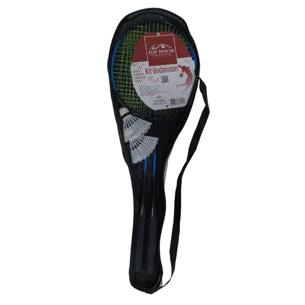 Kit Jogo Badminton Top Housa 2 Raquetes 2 Petecas E 1 Bolsa