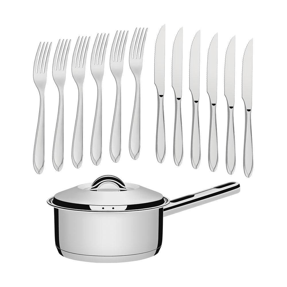 Panela Solar 1,4L 16Cm E 12 Talheres Mesa Laguna Tramontina